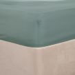 Brentfords Plain Dye Bed Fitted Sheet Soft Microfibre - Duck Egg - Double Size