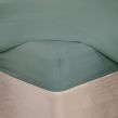 Brentfords Plain Dye Bed Fitted Sheet Soft Microfibre - Duck Egg - Double Size
