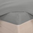 Brentfords Plain Dyed King Size Fitted Sheet - Grey