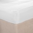 Brentfords Plain Dye Bed Fitted Sheet Soft Microfibre - White - Superking Size