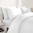 Brentfords Plain Duvet Super King Cover with Pillowcases - White