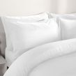 Brentfords Plain Duvet Double Cover with Pillowcases - White
