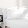 Brentfords Plain Dye Bed Fitted Sheet Soft Microfibre - White - Superking Size