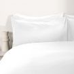 Brentfords Plain Duvet Super King Cover with Pillowcases - White