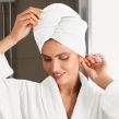  Brentfords Microfibre Hair Wrap Towel, White - 3pc