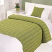 Highams Cable Knit 100% Cotton Throw - Apple Green