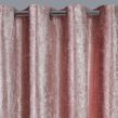 Sienna Home Crushed Velvet Eyelet Curtains, Blush Pink - 90" x 72"