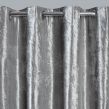Sienna Home Crushed Velvet Eyelet Curtains - Silver 46" x 54"