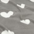 Dreamscene Heart Print Fleece Throw, Charcoal - 120 x 150cm