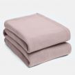 Dreamscene Plain Fleece Throw, Blush Pink - 150 x 200cm