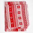 Dreamscene Nordic Print Sherpa Fleece Throw, Red - 60 x 70 inches