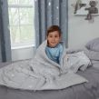 Dreamscene Kids Star Teddy Fleece Weighted Blanket, Silver Grey - 3kg
