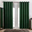 Dreamscene Eyelet Blackout Curtains, Forest Green - 117 x 182cm (46" x 72")