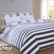 Dreamscene Premium Fade Stripe Duvet Single Set - Grey