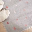 Dreamscene Dalmatian Spots Print Rug - Grey