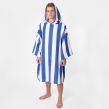 Dreamscene Adult Poncho Oversized Changing Robe, Navy Stripe - One Size
