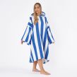 Dreamscene Adult Poncho Oversized Changing Robe, Navy Stripe - One Size