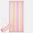 Dreamscene Striped Beach Towel Bag - Blush