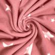 Dreamscene Star Print Hooded Towel Poncho, Blush Pink - One Size