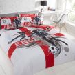 Dreamscene England Football Duvet Cover with Pillowcase Bedding Set, Red White Flag - Single