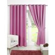 Luxury Ring Top Fully Lined Pair Thermal Blackout Eyelet Curtain Pink 90" x 108"
