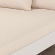 Dreamscene Plain Dyed Bed Sheet Set - Single, Cream