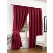 Faux Silk Blackout Curtains - Red