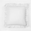 Highams Linen Frill Cushion Covers - White