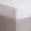 Highams Luxe 400 Thread Count 100% Cotton Sateen Fitted Sheet - White
