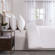 Highams Luxe 400 Thread Count 100% Cotton Sateen Duvet Set - White