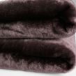 Luxury Faux Fur Mink Fleece Double Throw - Chocolate