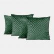 OHS Cut Out Matte Velvet Cushion Covers - Forest Green