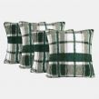 OHS Check Print Teddy Cushion Covers - Forest Green