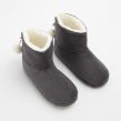 OHS Fluffy Boot Slippers - Grey