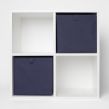 OHS Plain Cube Storage Boxes, Navy - 2 Pack