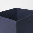 OHS Plain Cube Storage Boxes, Navy - 2 Pack