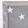OHS Star Print Cube Storage Boxes, Grey - 2 pack