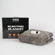 OHS Heated Teddy Fleece Electric Blanket - Charcoal