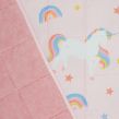 OHS Kids Teddy Fleece Unicorn Weighted Blanket - Blush