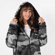 OHS Water Resistant Camo Print Full Zip Changing Robe - Charcoal	