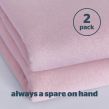 Silentnight Safe Nights 2 Pack Fitted Sheet, Cot Bed - Pink
