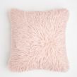 Sienna Luxury Faux Mongolian Fur Cushion Covers - Blush