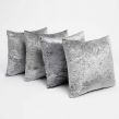Sienna Crushed Velvet Cushion Covers - Silver