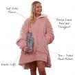 Sienna Supersoft Hoodie Blanket, One Size - Blush Pink