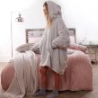 Sienna Supersoft Hoodie Blanket, One Size - Silver Grey