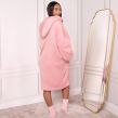 Sienna Sherpa  Zip Up Hoodie Blanket, Adults - Blush Pink