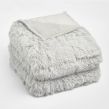 Sienna Fluffy Weighted Blanket, Silver - 50 x 70 inches - 13.2lbs