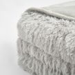 Sienna Fluffy Weighted Blanket, Silver - 50 x 70 inches - 13.2lbs