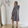 Sienna Half Zip Hoodie Blanket - Charcoal
