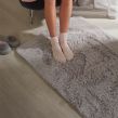 Sienna Soft Fluffy Rug Anti-Slip Plain Shaggy Floor Mat, Silver - 80 x 150cm